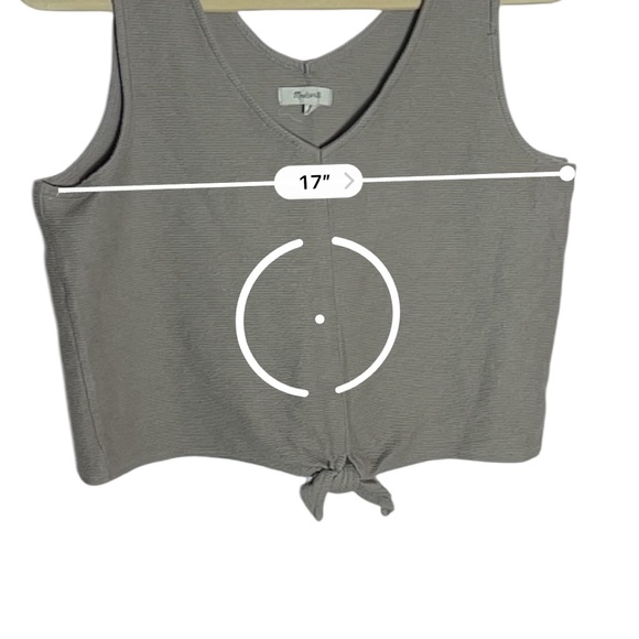 Madewell Tie-Front Tank Top in Tan, Large - Picture 7 of 8